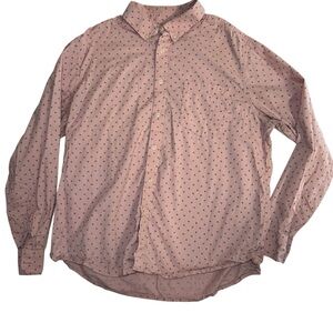 Goodfellow & Co Men’s Button‎ Down Shirt | Pink Triangle Print | Size XL